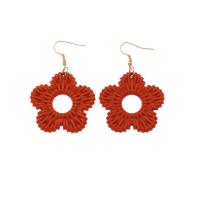 Resin Zinc Alloy Earring, with Zinc Alloy, Flower, fashion jewelry & for woman 
