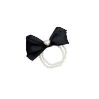 Ponytail Holder, Cloth, with Elastic Thread & Plastic Pearl & Zinc Alloy & Acrylic, fashion jewelry & for woman [
