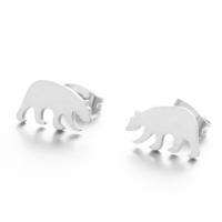 Zinc Alloy Stud Earring, Bear, plated, fashion jewelry & for woman 