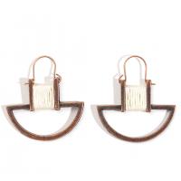 Zinc Alloy Drop Earring, with Polyester Cord, plated, fashion jewelry & for woman, two different colored 