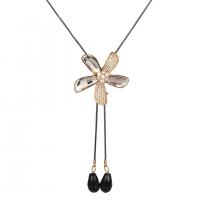 Crystal Zinc Alloy Necklace, with Crystal, plated, fashion jewelry & for woman & with rhinestone, two different colored 