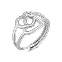 Stainless Steel Finger Ring, 316L Stainless Steel, Heart, Vacuum Ion Plating, Adjustable & fashion jewelry & for woman & hollow inner ~21mm [