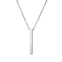 Titanium Steel Jewelry Necklace, with 1.97inch extender chain, polished, fashion jewelry & Unisex, 1mm,34.7*3.8mm [