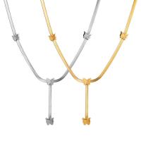Titanium Steel Jewelry Necklace, with 1.97inch extender chain, Butterfly, Vacuum Ion Plating, fashion jewelry & for woman Approx 17.72 Inch [