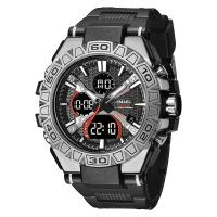 Men Wrist Watch, TPU, with 304 Stainless Steel & Zinc Alloy & Acrylic, plated, Life water resistant & japanese movement & for man & luminated 22mm mm 