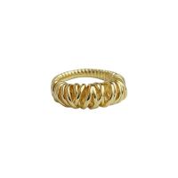 Палец кольцо-латунь, Латунь, Кольцевая форма, плакирован золотом, ювелирные изделия моды & Женский, размер:7, продается PC