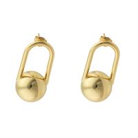 Brass Drop Earring, gold color plated, fashion jewelry & for woman & hollow 
