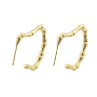 Brass Stud Earring, Heart, gold color plated, fashion jewelry & for woman 