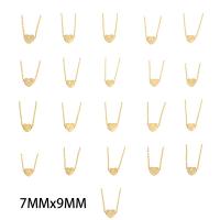 Stainless Steel Jewelry Necklace, 304 Stainless Steel, Heart, plated, fashion jewelry golden mm 