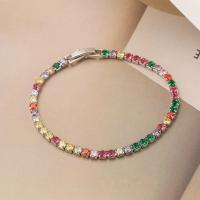 Cubic Zirconia Brass Bracelets, plated, fashion jewelry & micro pave cubic zirconia cm 