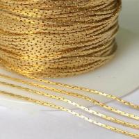 Золото Заполненные цепь, Медно-золото, 14K позолоченный, DIY, 0.85mm, продается м