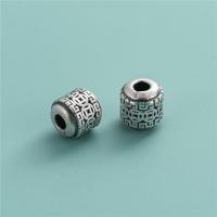 Sterling Silver Spacer Beads, 925 Sterling Silver, barrel, DIY & hollow Approx 2.8mm 
