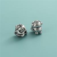 Sterling Silver Spacer Beads, 925 Sterling Silver, Fabulous Wild Beast, DIY Approx 2.9mm [