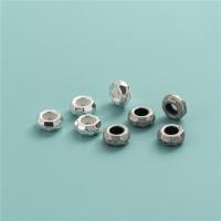 Sterling Silver Spacer Beads, 925 Sterling Silver, Rondelle, DIY Approx 3.9mm [