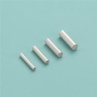 925 Sterling Silver Straight Tube, Round Tube, DIY silver color [