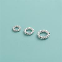 Связывание стерлингового серебра кольцо, Серебро 925 пробы, DIY & разный размер для выбора, серебряный, продается PC