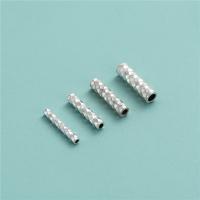 925 Sterling Silver Straight Tube, Round Tube, DIY & flower cut silver color [