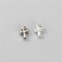 Sterling Silver Spacer Beads, 925 Sterling Silver, Cross, DIY Approx 1.6mm 