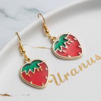 Enamel Zinc Alloy Drop Earring, with Resin, gold color plated, fashion jewelry & for woman 