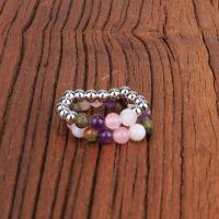 Gemstone Brass Finger Ring, with Brass, handmade, Natural & fashion jewelry Inner Approx 60mm [