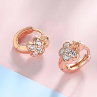 Zinc Alloy Leverback Earring, 18K gold plated, fashion jewelry & micro pave cubic zirconia & for woman 