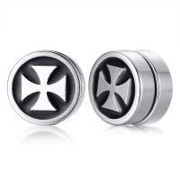 Stainless Steel Clip Earrings, 304 Stainless Steel, with Magnet, polished, fashion jewelry & for man 