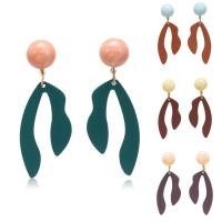 Resin Zinc Alloy Earring, with Resin, stoving varnish, for woman 