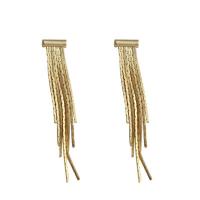 Fashion Fringe Earrings, Brass, gold color plated, vintage & for woman 