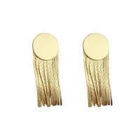 Fashion Fringe Earrings, Brass, gold color plated, fashion jewelry & for woman 