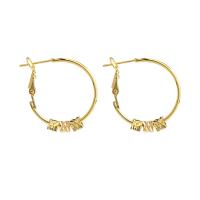Zinc Alloy Hoop Earring, gold color plated, fashion jewelry & for woman 