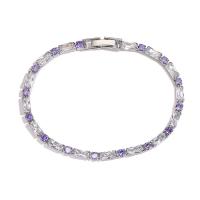 Cubic Zirconia Micro Pave Brass Bracelet, plated, fashion jewelry & micro pave cubic zirconia cm [