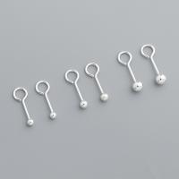 925 Sterling Silber Ohranhänger Zubehör, poliert, DIY & verschiedene Größen vorhanden, Silberfarbe, verkauft von Paar[