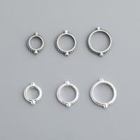 Sterling Silber Rahmen Perlen, 925 Sterling Silber, Kreisring, DIY & verschiedene Größen vorhanden, keine, verkauft von PC
