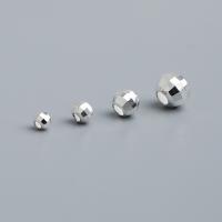 Sterling Silver Spacer Beads, 925 Sterling Silver, polished, Laser & DIY & faceted, silver color 
