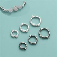 Sterling Silber Rahmen Perlen, 925 Sterling Silber, DIY & verschiedene Größen vorhanden, keine, Bohrung:ca. 1mm, verkauft von PC