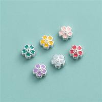 Sterling Silver Spacer Beads, 925 Sterling Silver, Flower, DIY & epoxy gel Approx 1.1mm 