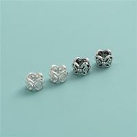 Sterling Silver Spacer Beads, 925 Sterling Silver, DIY & hollow 4.4mm Approx 3.6mm 