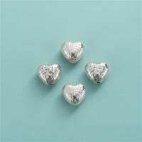 Sterling Silver Spacer Beads, 925 Sterling Silver, Heart, DIY Approx 2mm 