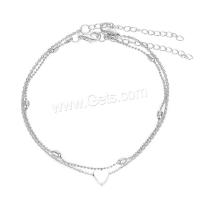 Zinc Alloy Anklet, gold color plated, fashion jewelry & for woman & with rhinestone 