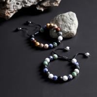 Gemstone Bracelets, with Nylon Cord & Zinc Alloy, handmade, Natural & fashion jewelry & for woman cm 