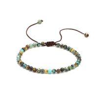 Bracelets turquoises, Turquoise africain, avec corde en nylon & alliage de zinc, fait à la main, Naturel & bijoux de mode & pour femme, multicolore cm, Vendu par brin