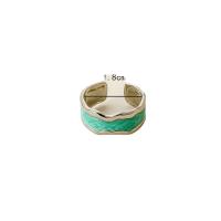 Enamel Stainless Steel Finger Ring, 304 Stainless Steel, plated, fashion jewelry & for woman 