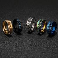 Titanium Steel Finger Ring, plated, fashion jewelry & Unisex 