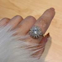 Anilo de dedo de latón, metal, chapado, Joyería & para mujer & con diamantes de imitación, Vendido por UD[