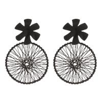 Zinc Alloy Drop Earring, Flower, stoving varnish, for woman & hollow 