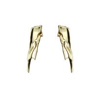 Brass Stud Earring, gold color plated, fashion jewelry & for woman, 40mm [