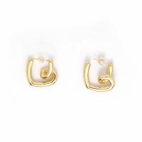 Brass Stud Earring, gold color plated, for woman, 25mm [