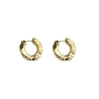 Brass Huggie Hoop Earring, Donut, plated, fashion jewelry & for woman 17mm 