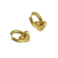 Brass Huggie Hoop Earring, gold color plated & fashion jewelry & for woman, golden, 20mm 