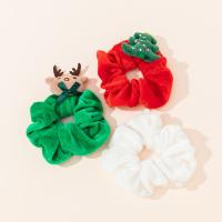 Hair Scrunchies, Cloth, printing, Christmas Design & fashion jewelry & for woman 11cm 